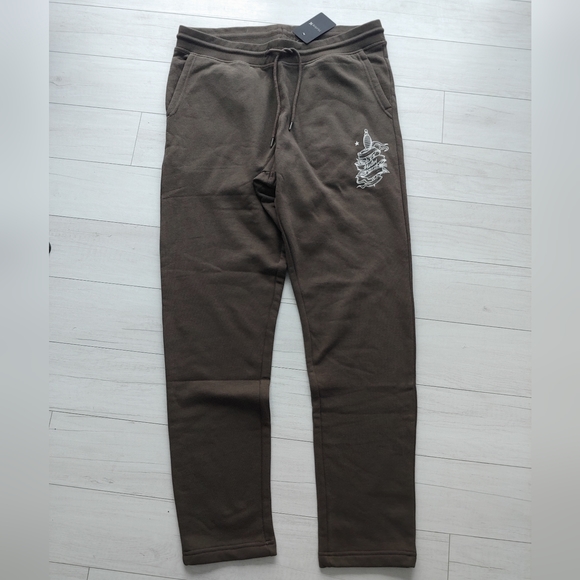 HURLEY NEW mens Slim Fit Tapered Fleece Sweatpants - Picture 2 of 9